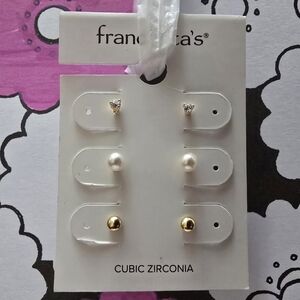 Francesca's Gold-Tone Stud Earring Set